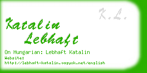 katalin lebhaft business card